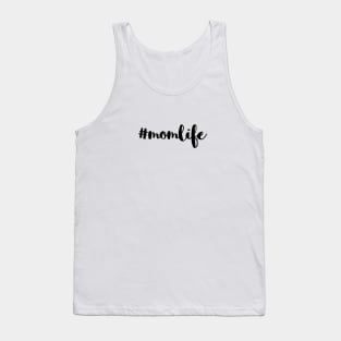 #MomLife Black Typography Tank Top